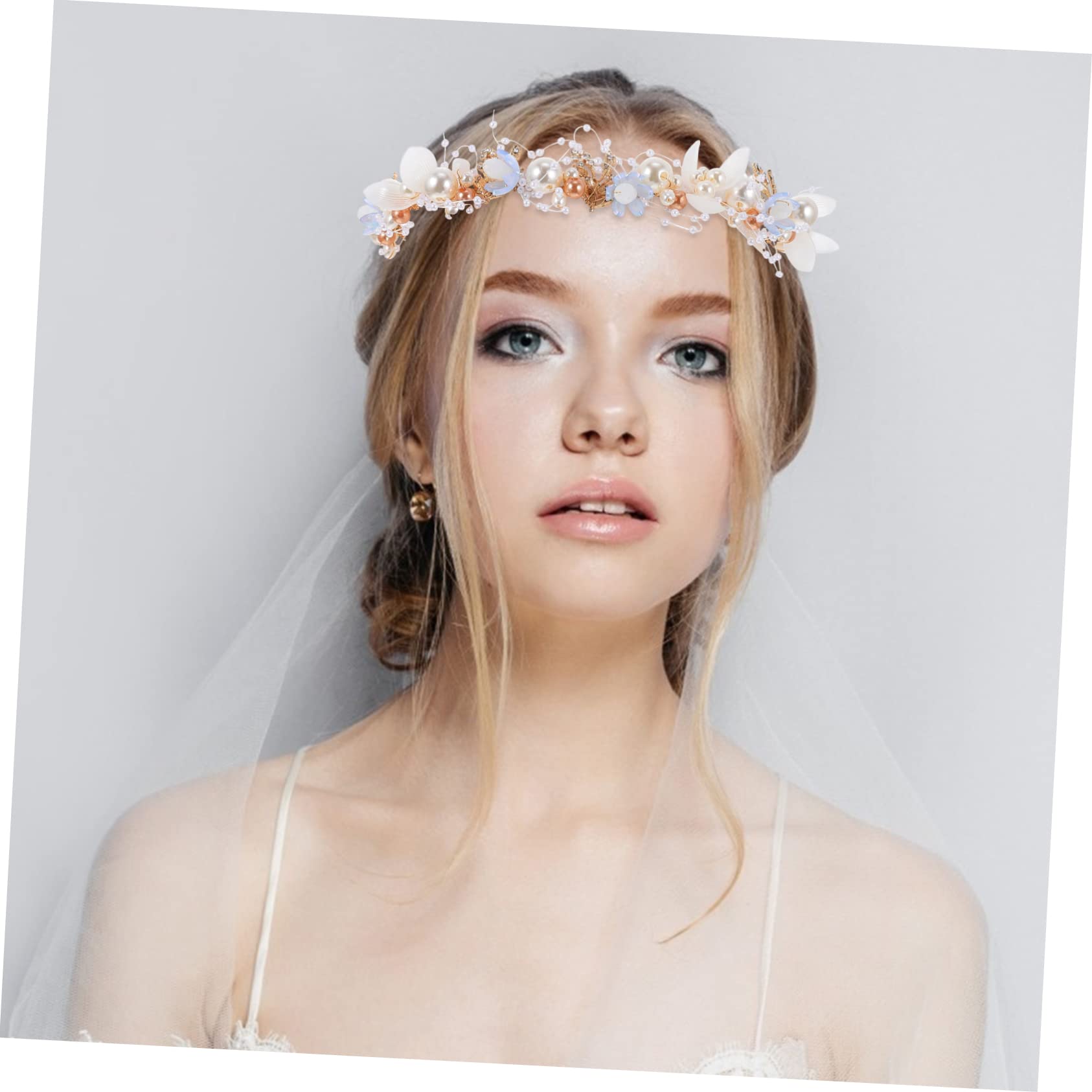 FRCOLOR 3 Pezzi Di Cerchietto Floreale Fatto A Mano Per Accessori Per Da Sposa Per Donne E Ragazze