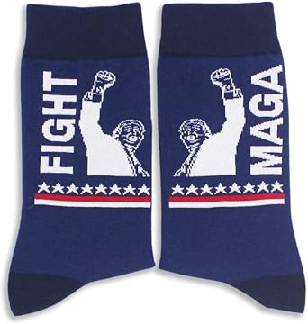 Trump Socks 2026 Novelty Trump Merchandise, America USA Sock, Patriots Gifts for Men, Novelty Funny American Flag Socks. 020