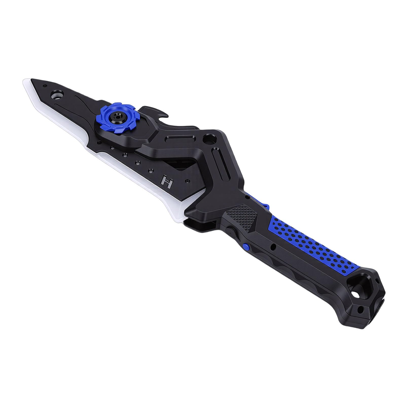 Drfeify Spielzeug-Axt-Schwert – Rotierendes, Verwandelbares Design mit LED-Lichtern, Soundeffekten und Nebelspray – Ideal Als Geburtstags- und (Blue)