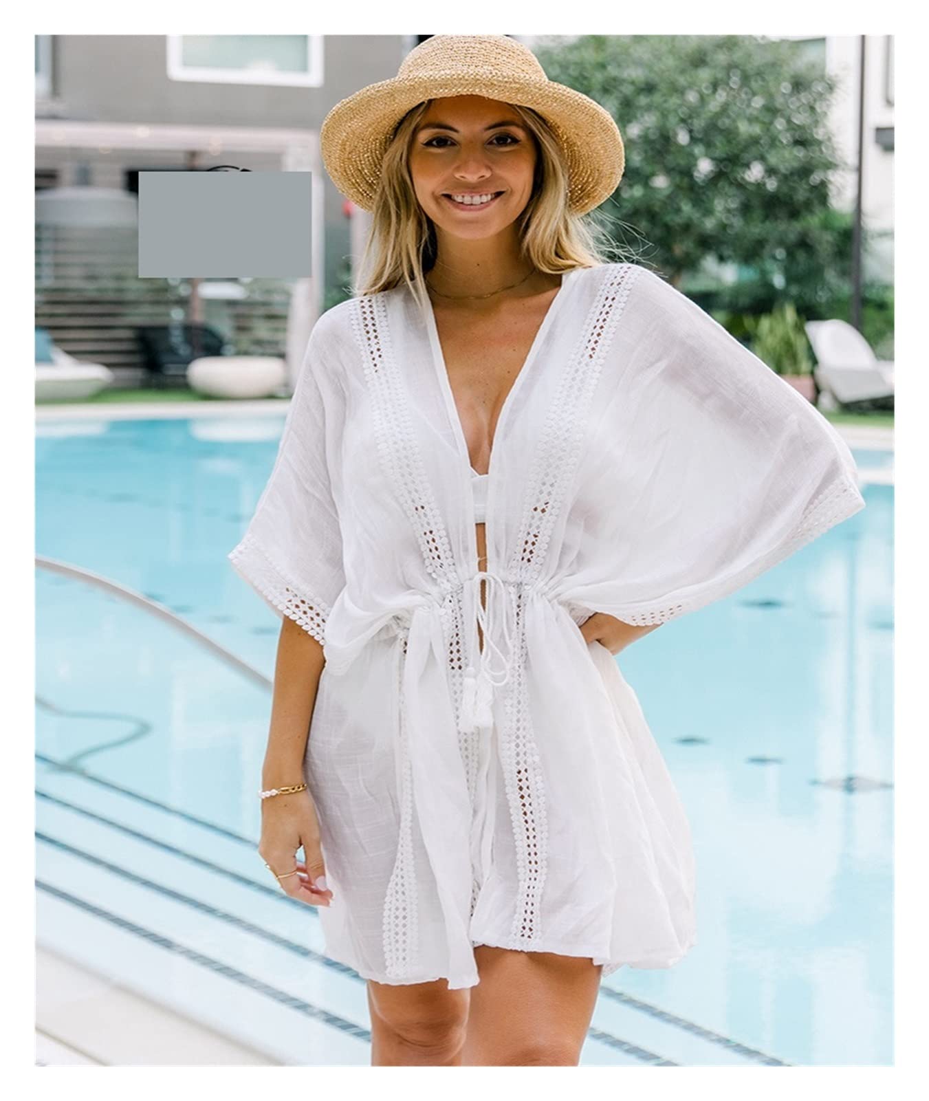 Rmoon Costume Rmoon Copricostumi Donna Mare Camicia Vestito da Spiaggia