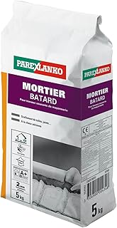 Parexlanko - Mortier Bâtard - Gris - Pour le scellement de tuiles, les travaux courants de maçonnerie et le jointoiement - Souple et adhérent - 5kg