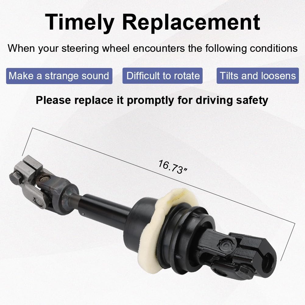 Intermediate Steering Shaft Column Replacement for 425-156 19178081 20821325 Compatible with Chevy Malibu 2004-2012 Pontiac G6 2005-2010 Saturn Aura 2007-2009 Electric Power