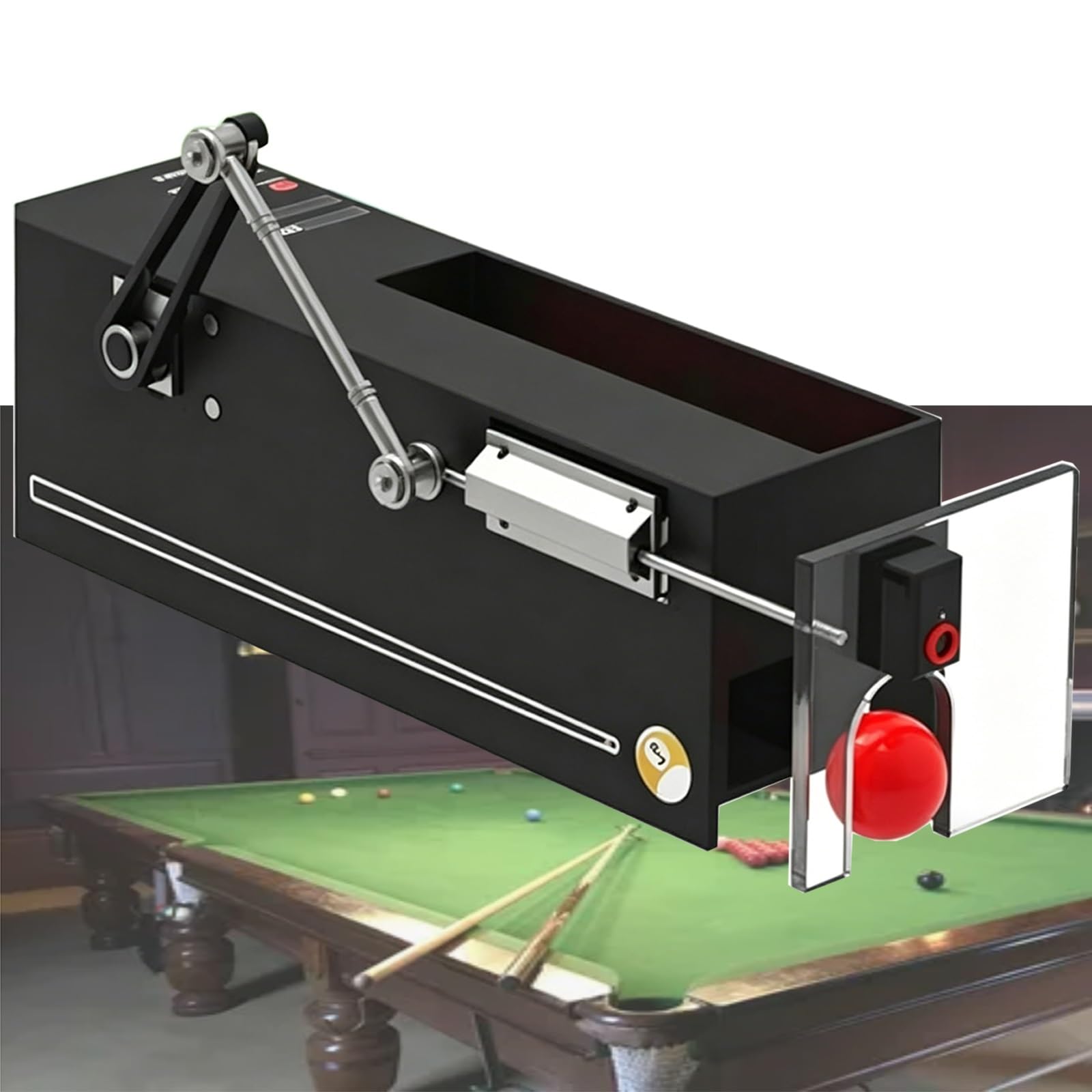 Sparatutto automatico per palle da biliardo e mangiatoia, 600 palline/ora, macchina per allenamento in piscina con registrazione in tempo reale, simulazione ad alta capacità