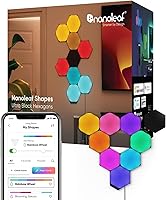 Vista 10 de Nanoleaf RGBW - Luces de pared LED de formas, paneles de pared inteligentes con más de 16 millones de colores, compatibles con Alexa y Google