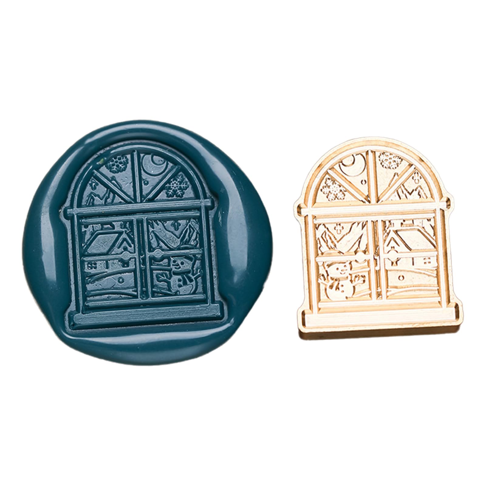 Tsophreniq Christmas Seal Stamp Head Replacement, Embossed Seal Stamp Head for Envelope, Invitations Scrapbooking Decoration Cookie