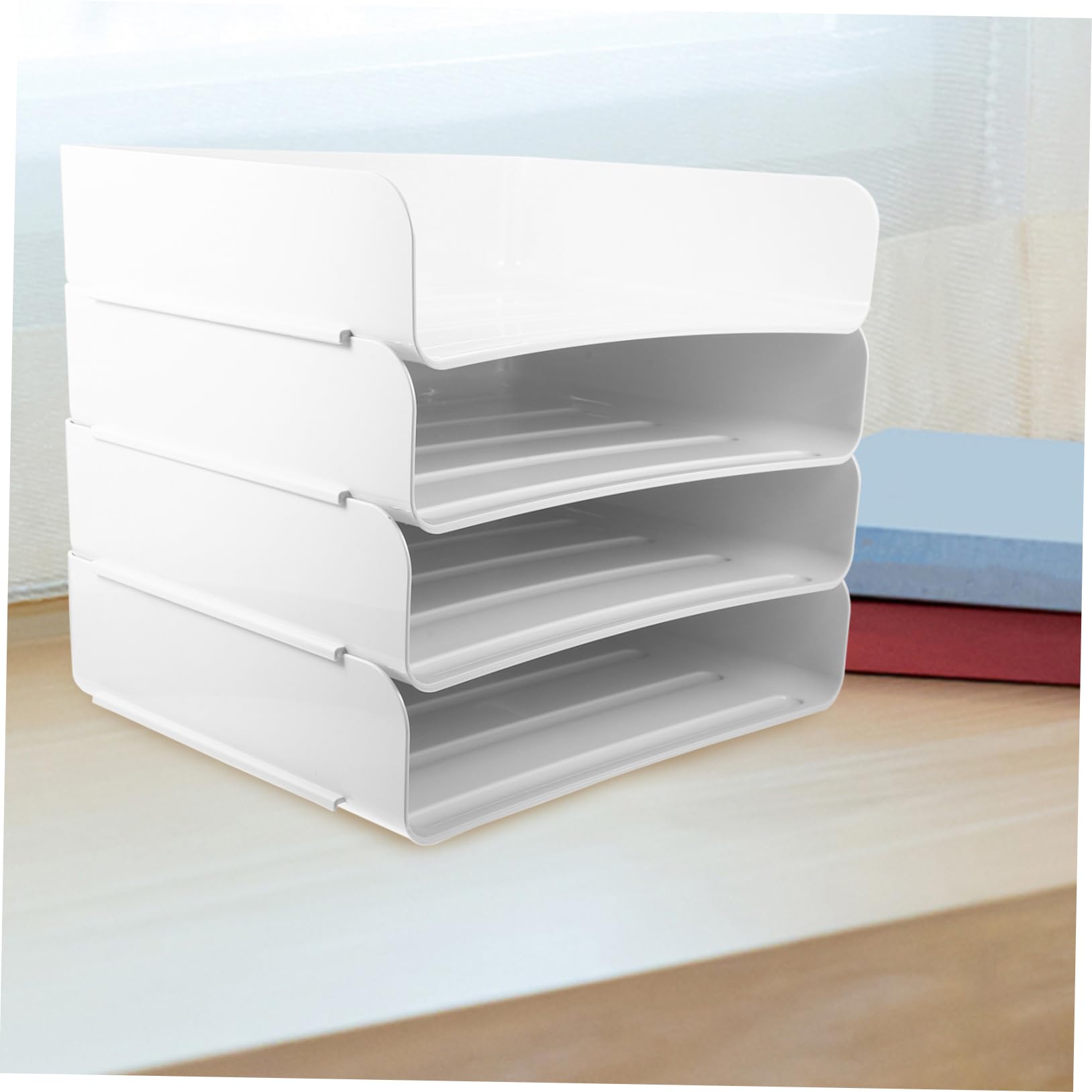 Organizer Per Documenti Da Scrivania Impilabile Vassoio Porta Documenti Per Ufficio e Casa Organizer Per File e Cancelleria Design Pratico e Portatile