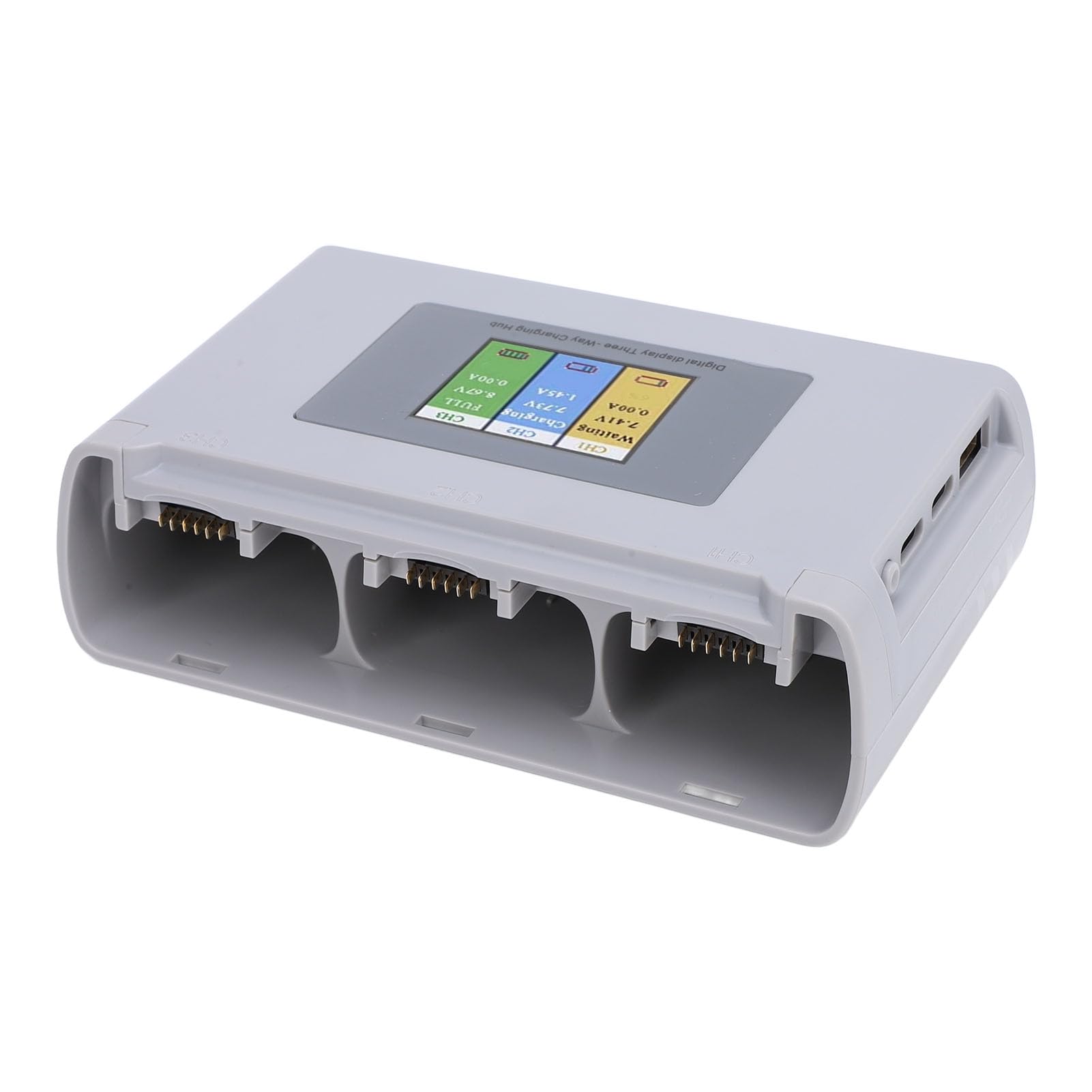 Drone 3 Hub Charging Battery, Station de Charge USB ABS ABS avec Affichage Numérique, pour les Batteries de Drones, en ABS