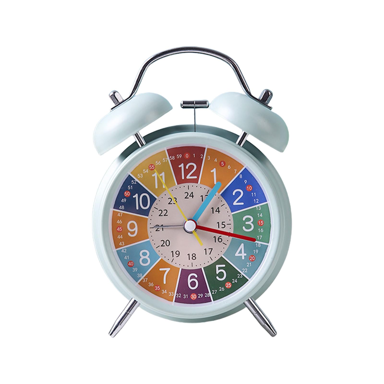 WEILWH Twin Belled Alarm Clock with Loud Waking Sound and Backlight Matte Clocks for Students and Professional Heavy Sleepers Clock