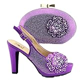 Viva Rose Stone Italian Design Women Purse Shoe Set Venus A198-1