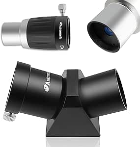 Miroir Diagonal Astromania 1,25" 90° – Pour Télescope, Vision Confortable