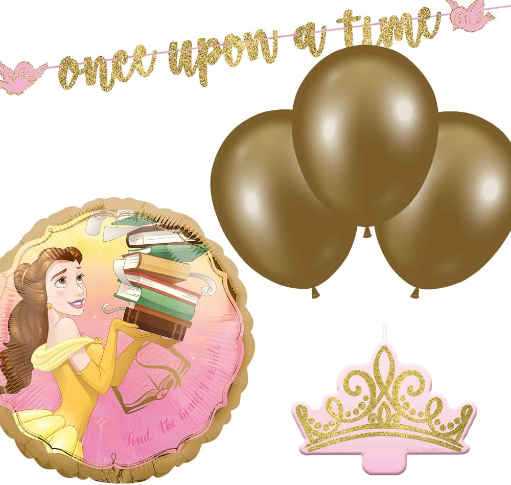 amscan Party Centre Disney Princess Belle Decor Kit, Includes Balloons