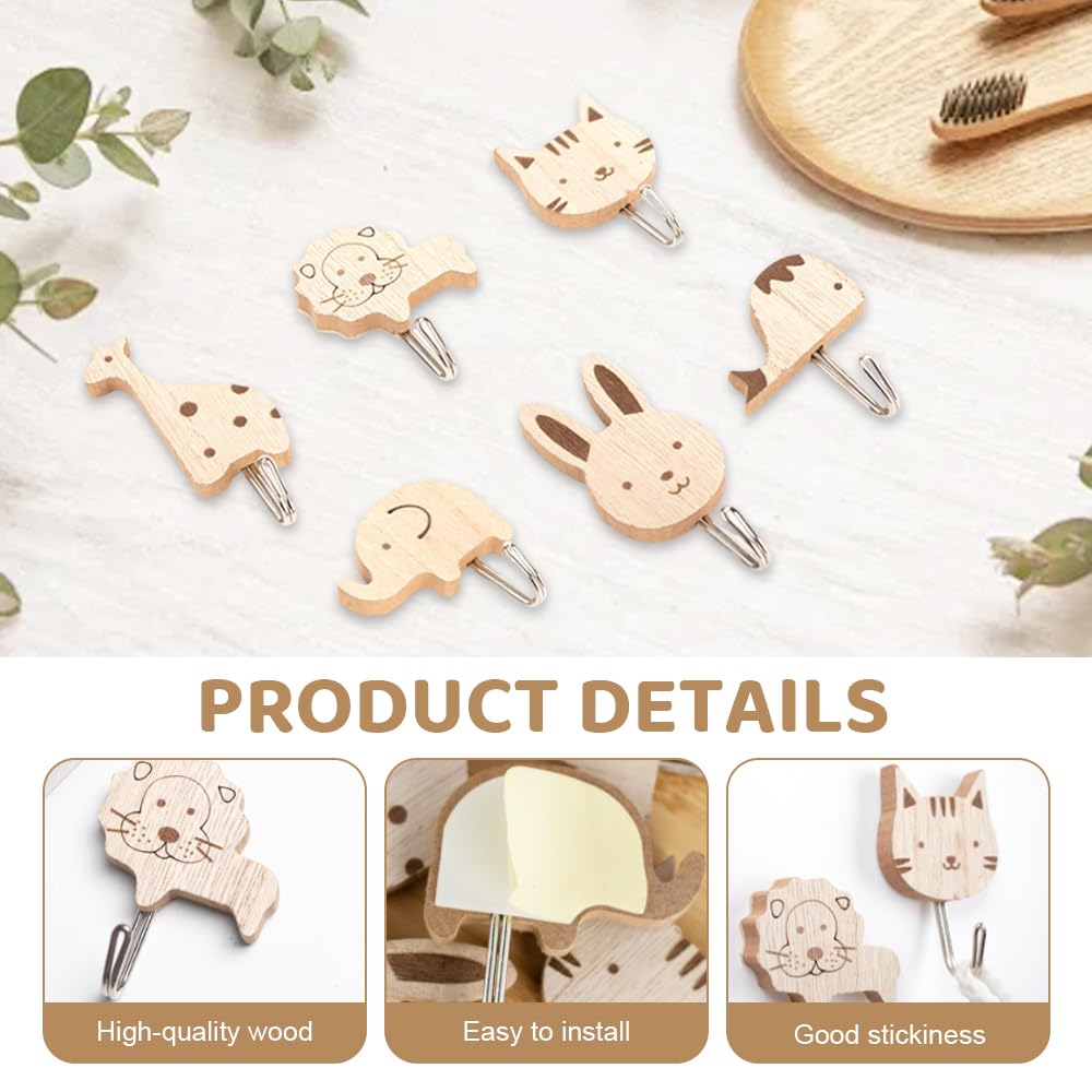 Generico Ganci da parete per animali, ganci da parete divertenti | Ganci decorativi simpatico cartone animato Code di animali,Ganci appendiabiti da parete, divertente appendiabiti da parete senza