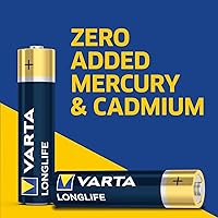 Vista 4 de Varta Longlife - Pilas AAA (paquete de 48), pilas alcalinas triple A
