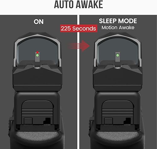 Miniatura 6 de VOTATU Shake Awake 3 MOA Red Dot Compatible con RMR Footprint PMD504-SR mira refleja para pistolas ópticas con montaje Picatinny