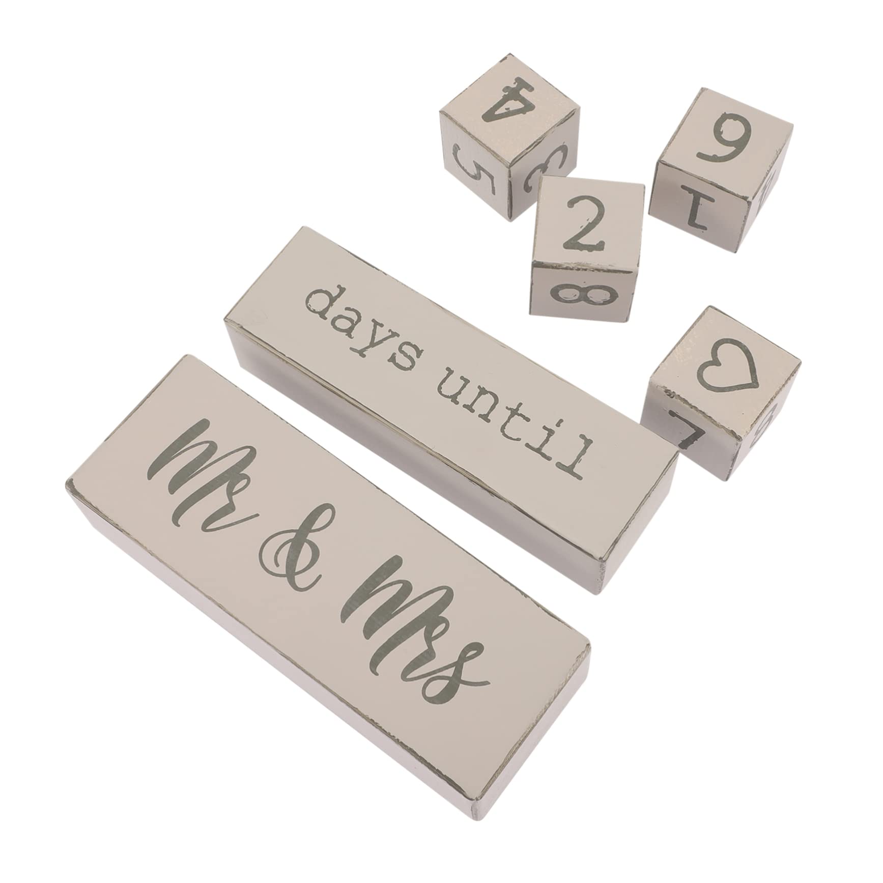 Calendario in Legno per Matrimoni Blocchi di Legno Decorazione per Calendario Blocchi per Conto alla Rovescia