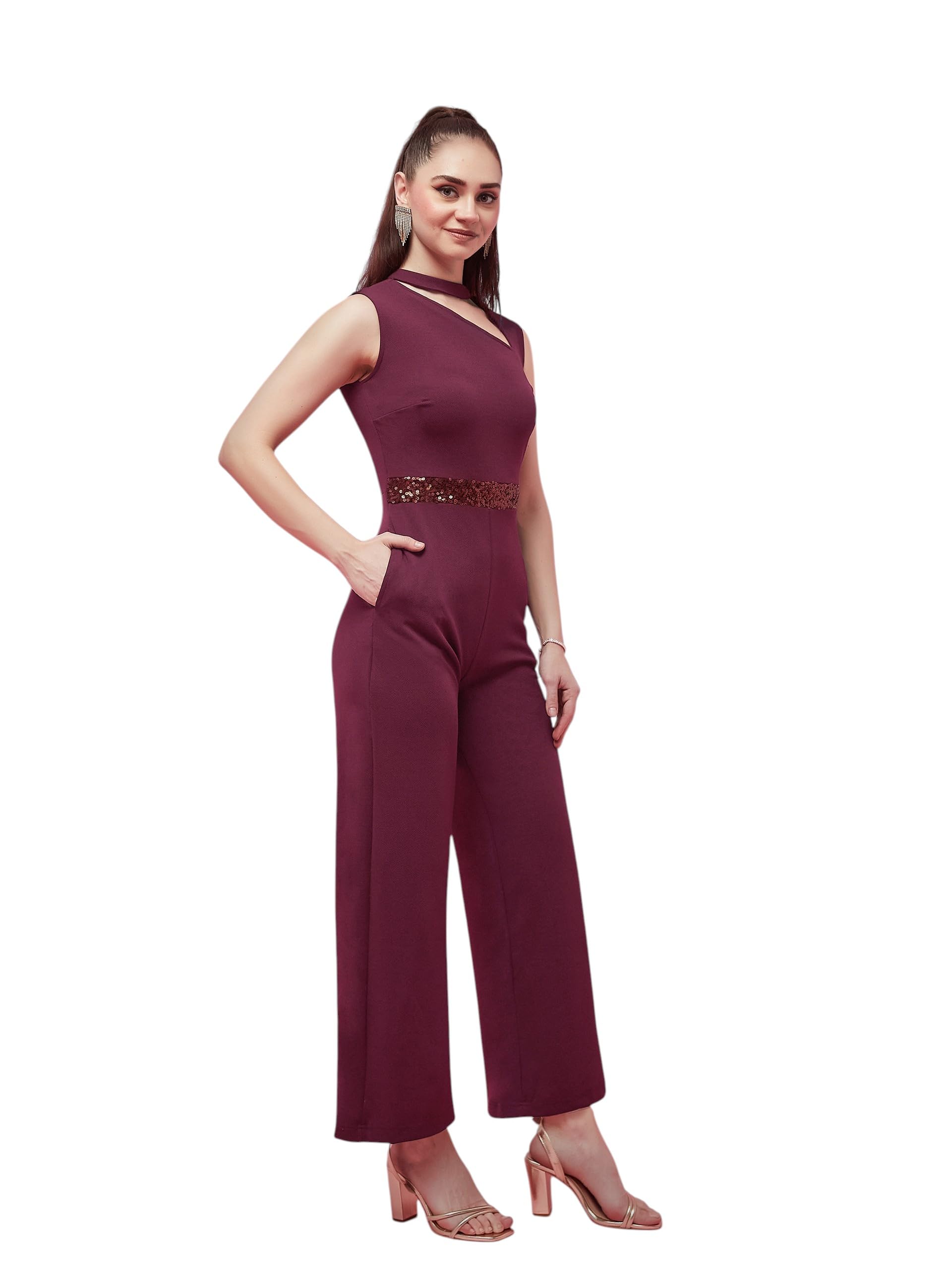 miss chase Women's Collared Sleeveless Asymmetric Neck Cut-Out Regular Length Jumpsuit-picture-33