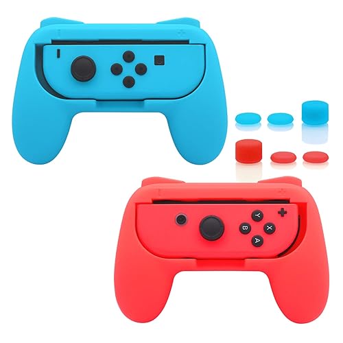 Vista 16 de FASTSNAIL Grips Compatible with Nintendo Switch for Joy Con & OLED Model for Joycon, Wear-resistant Handle Kit Compatible with Joy Cons Controllers