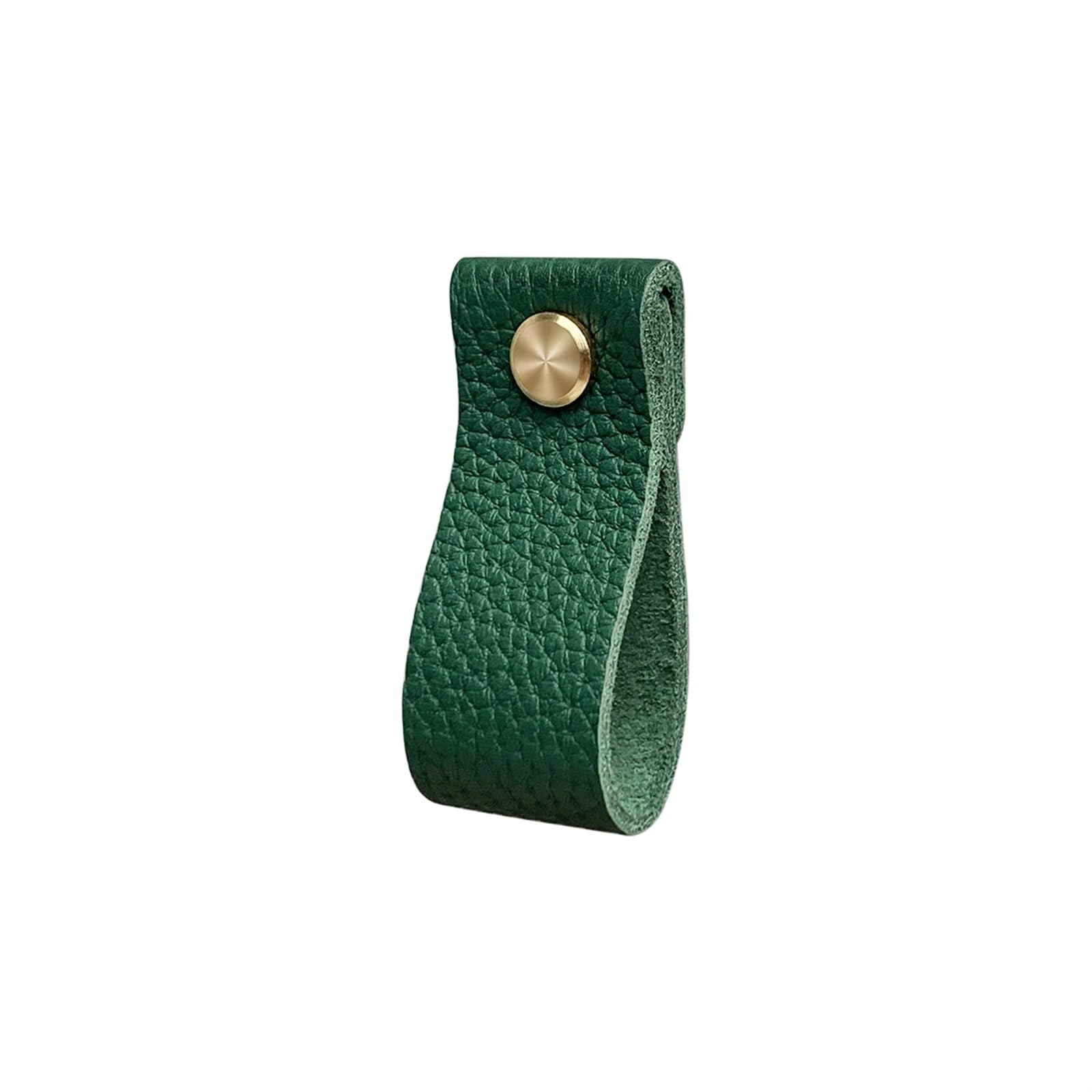 Cqahdsevf Green Leather Drawer Pulls, Leather Drawer Knobs Multicolor Brass(Green)