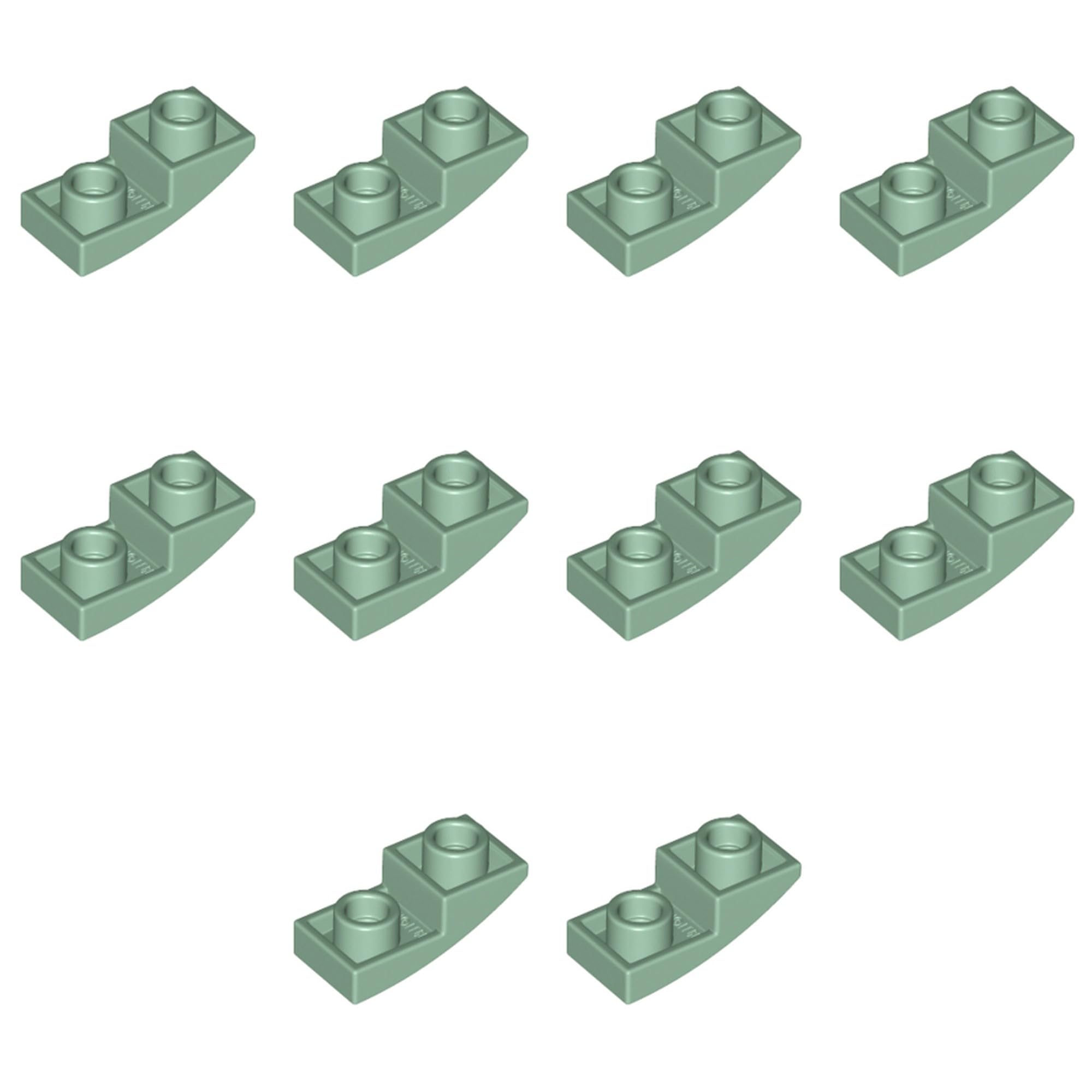 LEGO Slope, Curved 2 x 1 x 2/3 Inverted, Part 24201 (Sand Green, 10, Bricks)