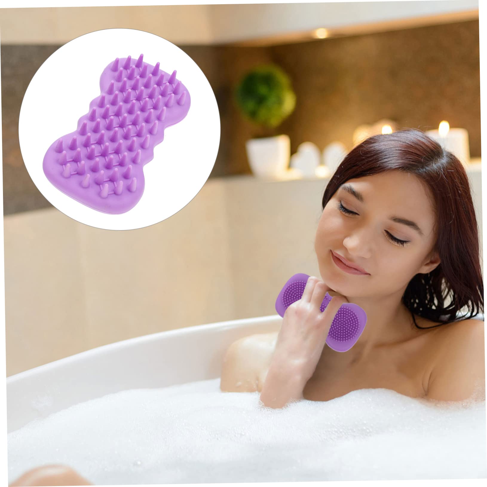 3 Stück Silikon-badebürste Körper- Und Gesichtsmassagebürste Tiefenreinigung Der Kopfhaut Bade- Und Duschbürste Peeling-duschwerkzeuge