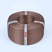 TWC 16-Gauge/AWG Speaker Wire, 60 Meter (197 Feet) Oxygen-Free Copper, Two Conductors, Audio Speaker Cable for Car, Stereo, Subwoofer, Home Theatre, Hi-Fi Surround Sound (Copper, Transparent)