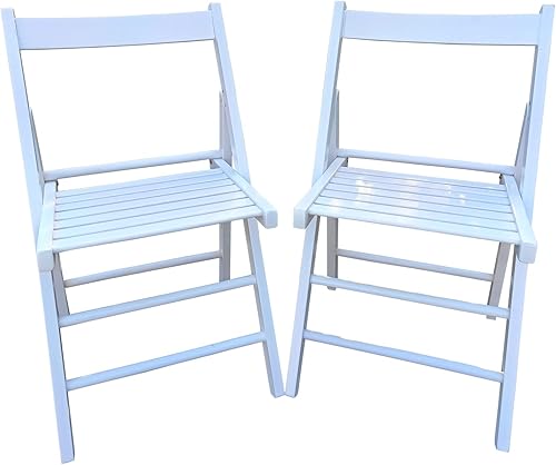 Miniatura 6 de DSHADE Juego de 2 sillas plegables de madera de listones plegables para eventos especiales, sillas plegables de fiesta de estilo plegable para