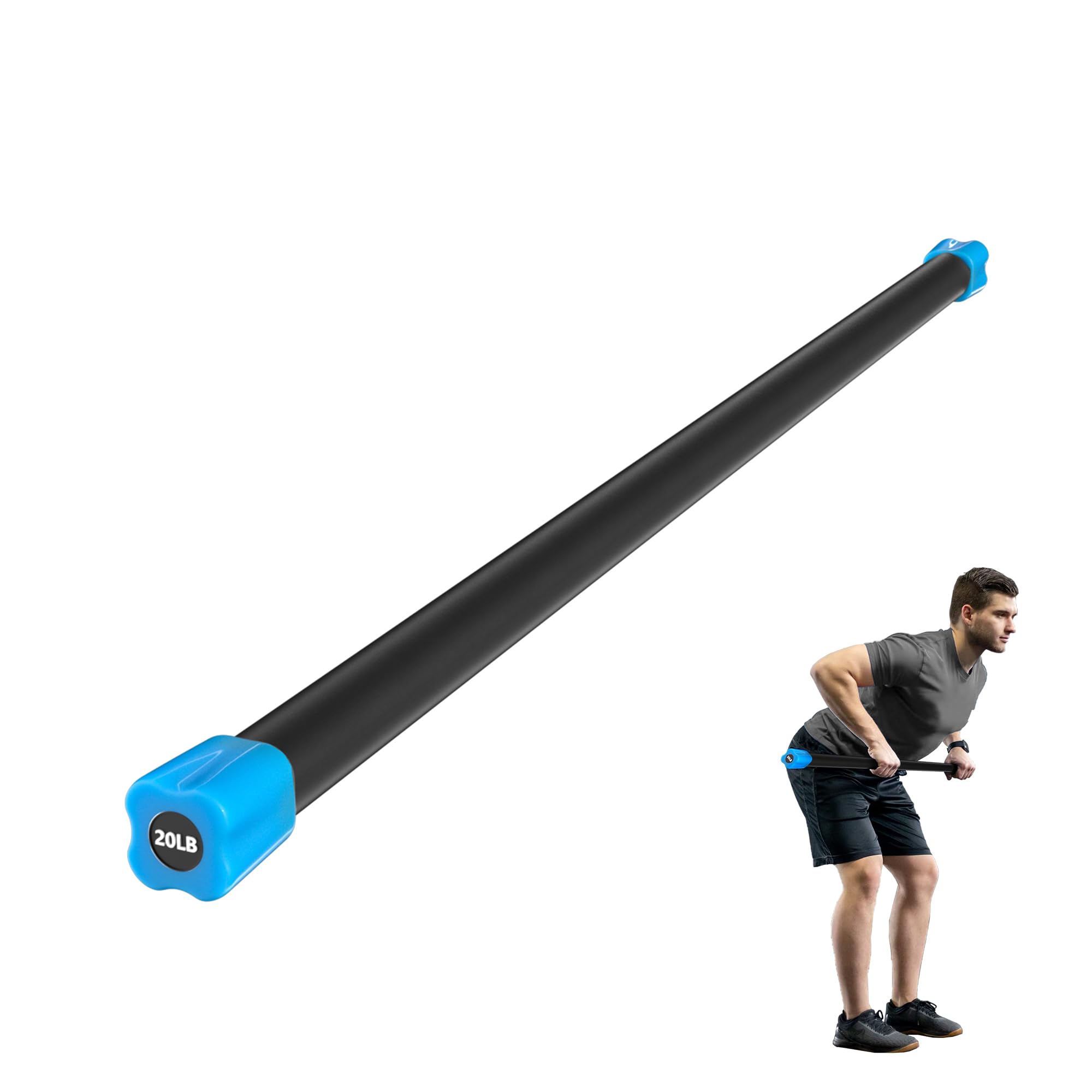 Fitvids Total Body Workout Weighted Bar Weighted Workout Bar Weighted Exercise Bar, Multiple Sizes
