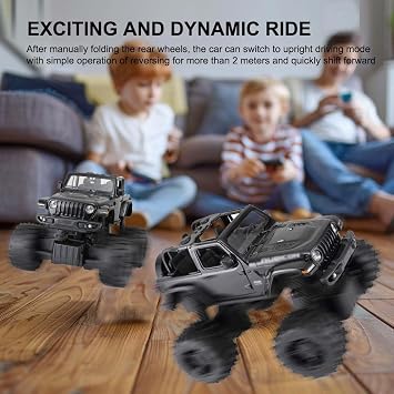 1:14 Big RC Rock Crawler RC Buggy for Jeep, 2.4GHz Pickup RC Cars with LED Light, Openable Doors, Off Road Remote Control Truck Gift for Adult, Kid, Boy, Girl, Black