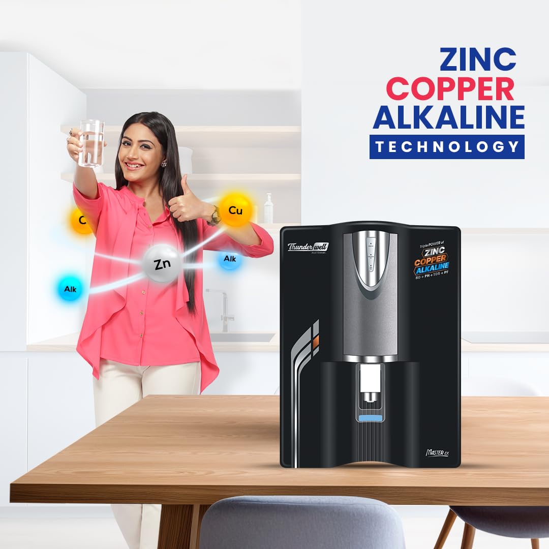 Thunderwell® MASTER-ZX(Black) fully automatic Water purifier with