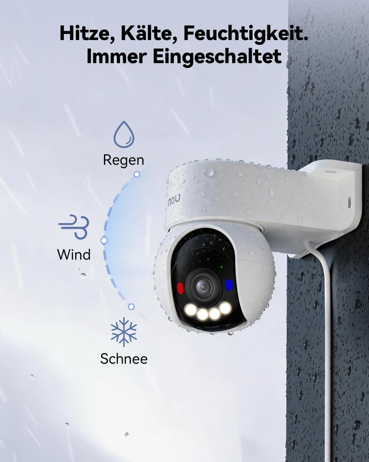 Imou 2K Überwachungskamera Aussen mit Dualband 2,4/5GHz Wi-Fi 6 | Personen-/Fahrzeugerkennung, Farbnachtsicht, 360° PTZ WLAN Kamera Überwachung Aussen Auto Tracking, 2-Wege-Audio, Privatmodus