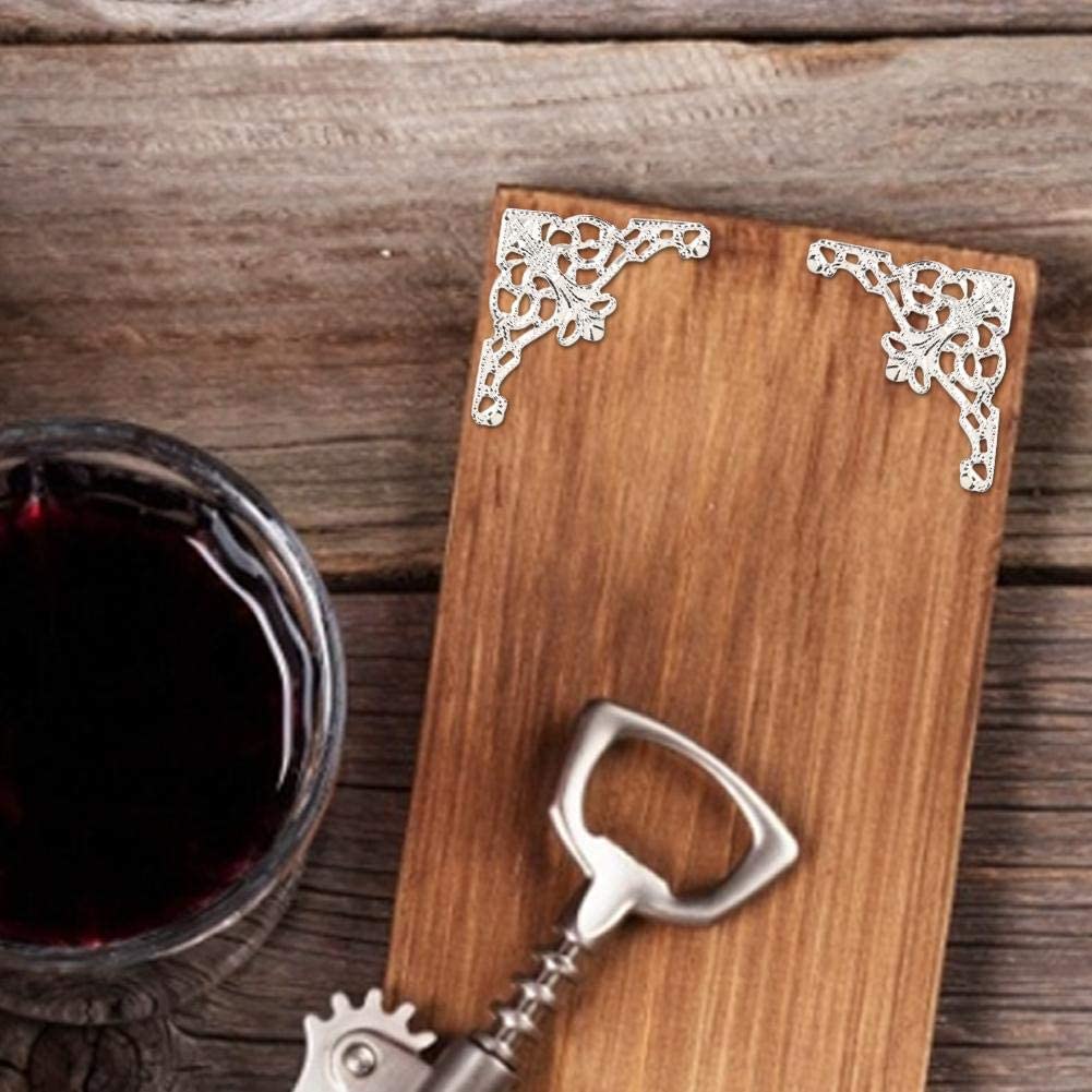 96 Angoli Protettori Per Libri In Metallo - Stile Retrò Per Album, Scatole E Libri - Decorazione E Protezione - Foto 6