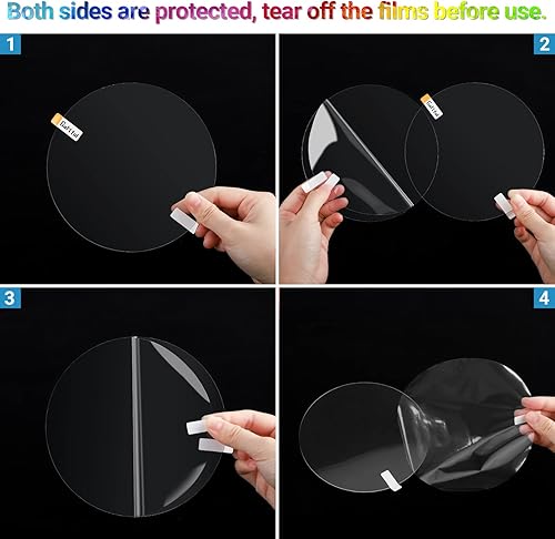 Miniatura 9 de Gartful Discos acrílicos transparentes  6 pulgadas, 10 hojas redondas de acrílico, panel circular de plexiglás transparente de 125 pulgadas de