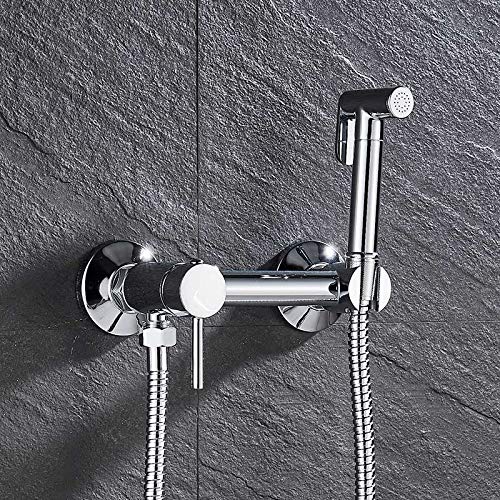 Pommeau de douche carré pour bidet et robinet de toilette mitigeur eau chaude froide