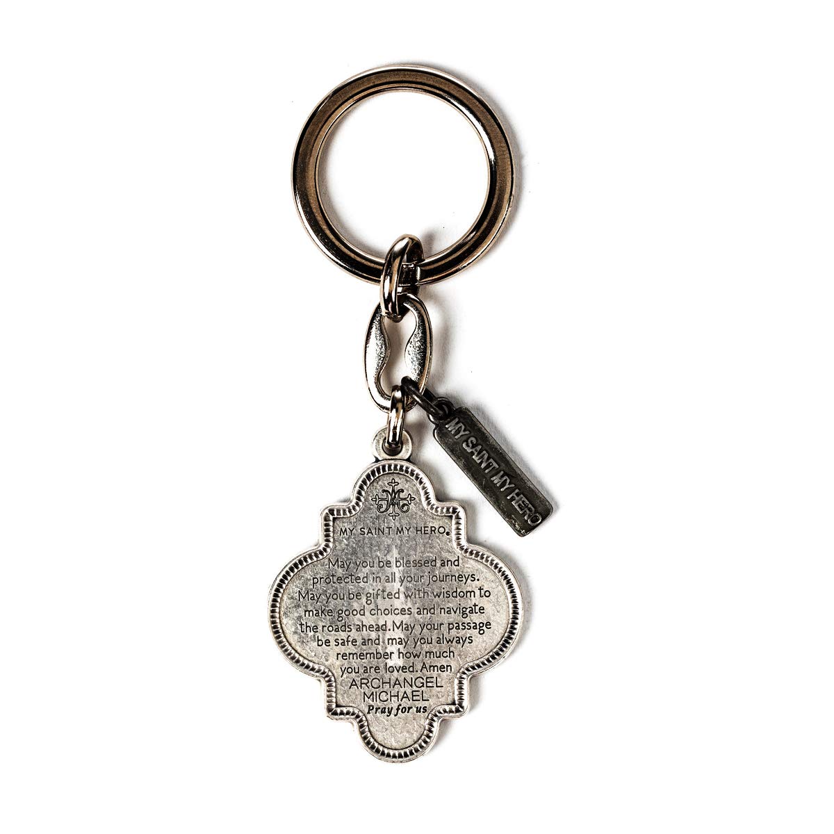My Saint My Hero Archangel Michael Key Ring (Silver)