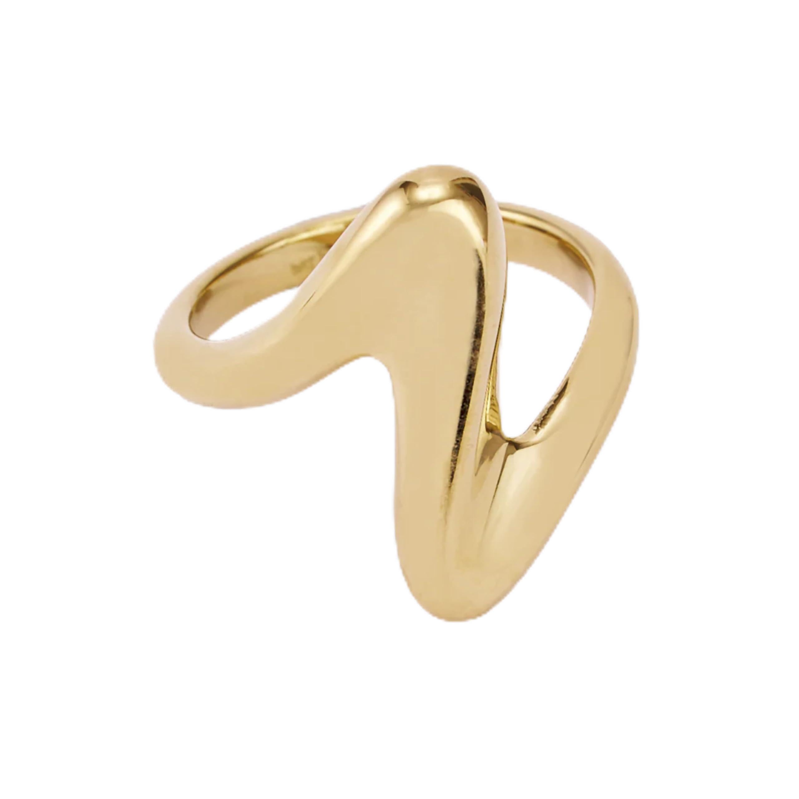 Hey Harper Gold Ring for Women - Gold Plated Stacking Waterproof &amp; Sweatproof Jewerly Ring - Everday Non Tarnish Cute Fashion Circle Rings