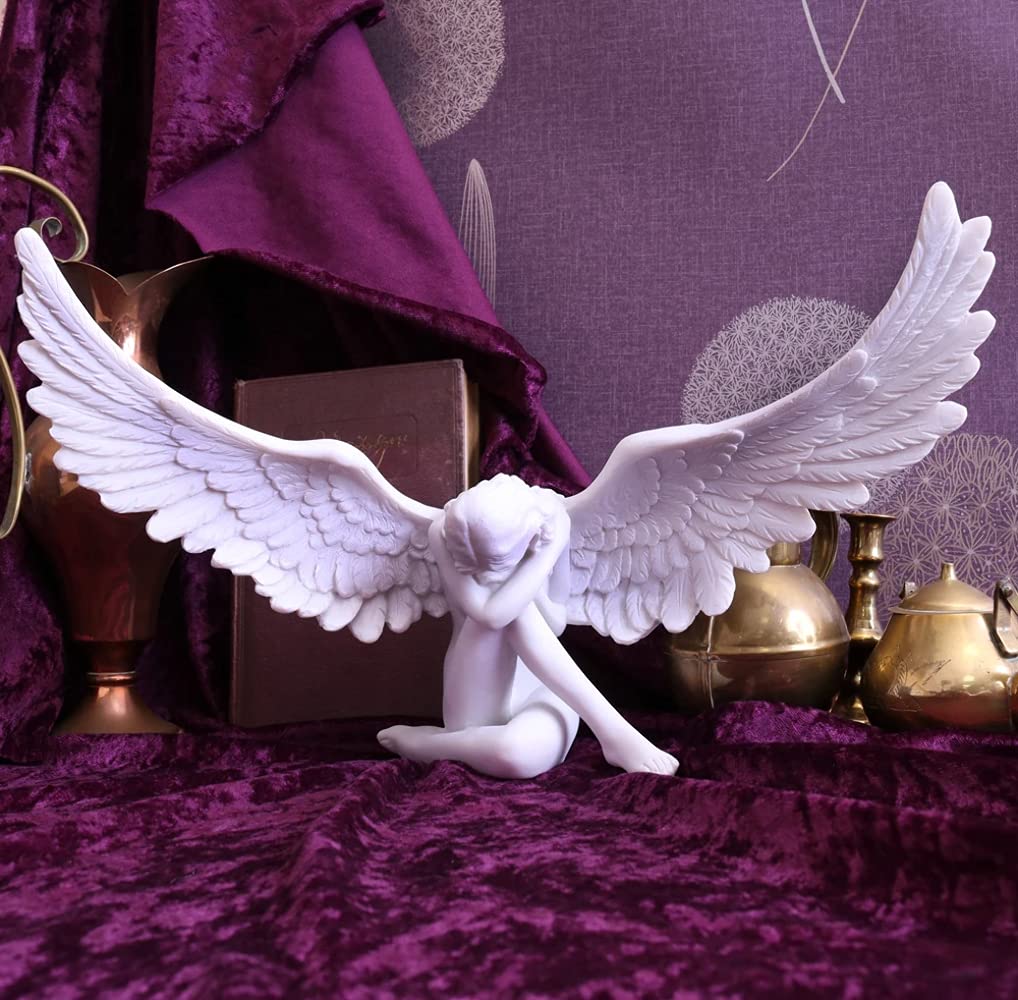 Nemesis Now Engelsbeileidsfigur, 36 cm, Himmelsfigur, Weiß