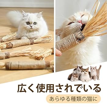 もも猫ページ Amazon | 猫歯ぎしり棒 猫噛むおもちゃ 大きい 天然素材 安心