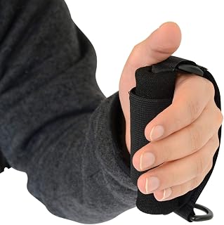 Sammons Preston Universal Holder Strap for Elderly, Hand Cuff with Pocket for Holding Cutlery, Pens, Toothbrushes, & Daily Living Tools, Adjustable Velcro Implement Holder for Weak Grip and Arthritis