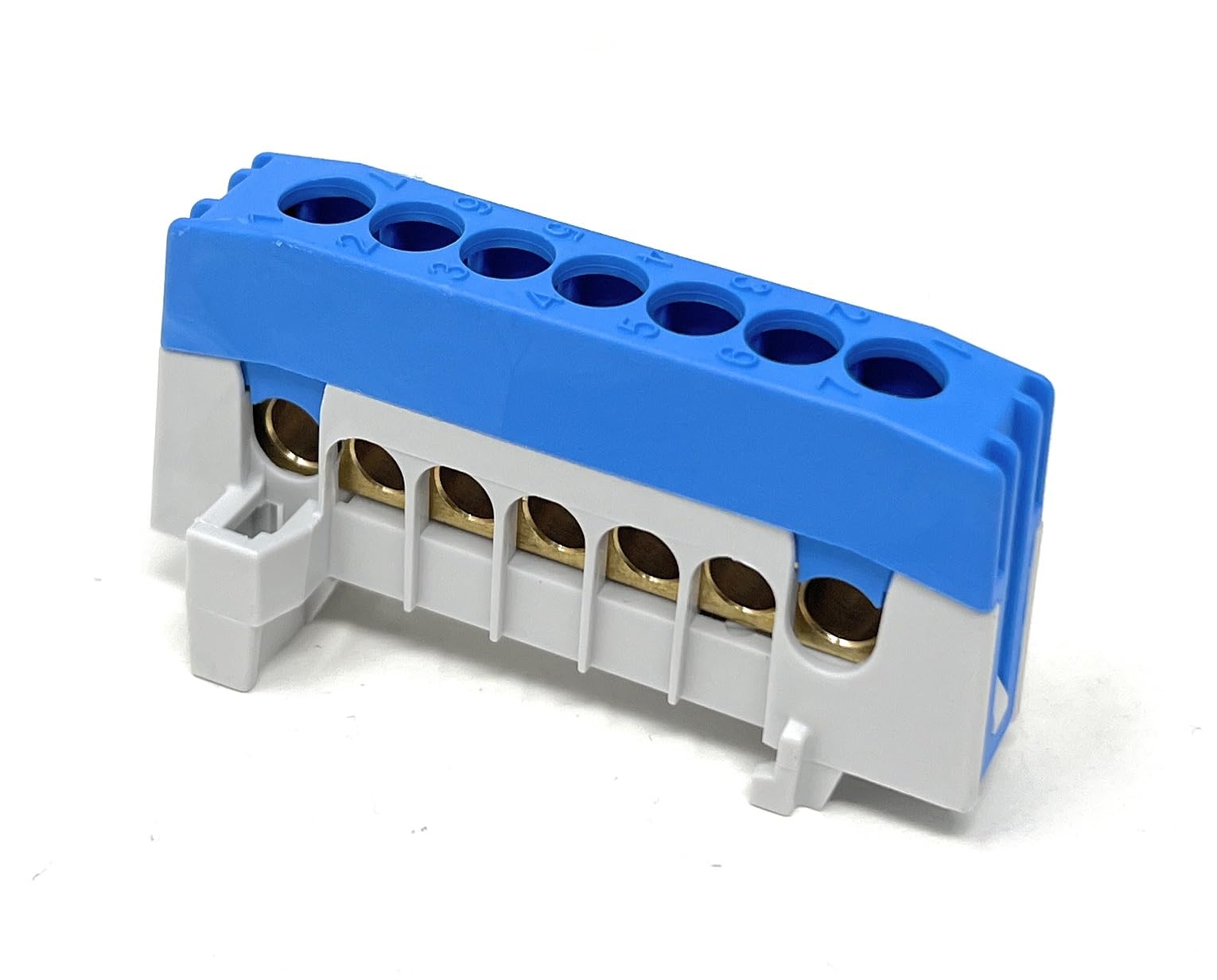 Pollmann Nullleiterklemme N7-F2, 7-polig, blau, 1 Stück