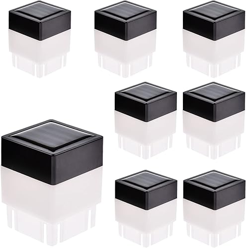 Carkio Tapas solares LED para postes de valla, luces solares para poste de luz blanca fría, de alto brillo, luz LED de energía solar, impermeable, disponible en Yaxa Colombia