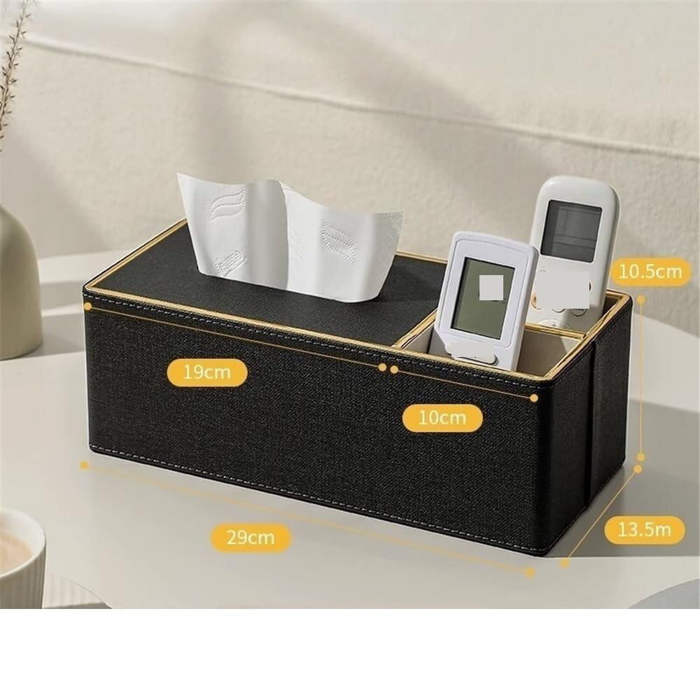 Portapañuelos de Papel Caja de pañuelos for el hogar, Sala de Estar, Dormitorio, Organizador Multifuncional con Control Remoto Dispensador de Pañuelos