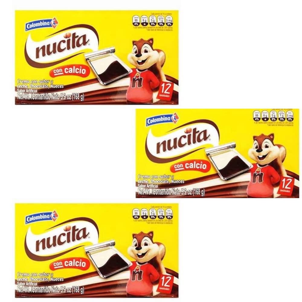 Nucita Cream (Pack of 3) Creamy sweet with milk and cocoa Each comes with 12 pieces
