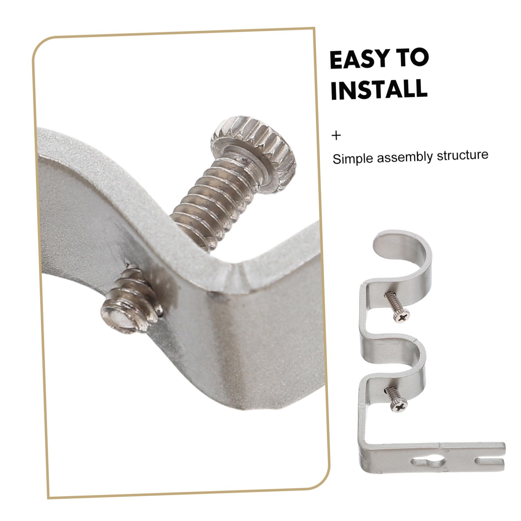 Lot de 6 Supports Centraux de Tringle à Rideaux en Fer Support pour Tringle Robuste pour Rideaux et Décoration D'intérieur