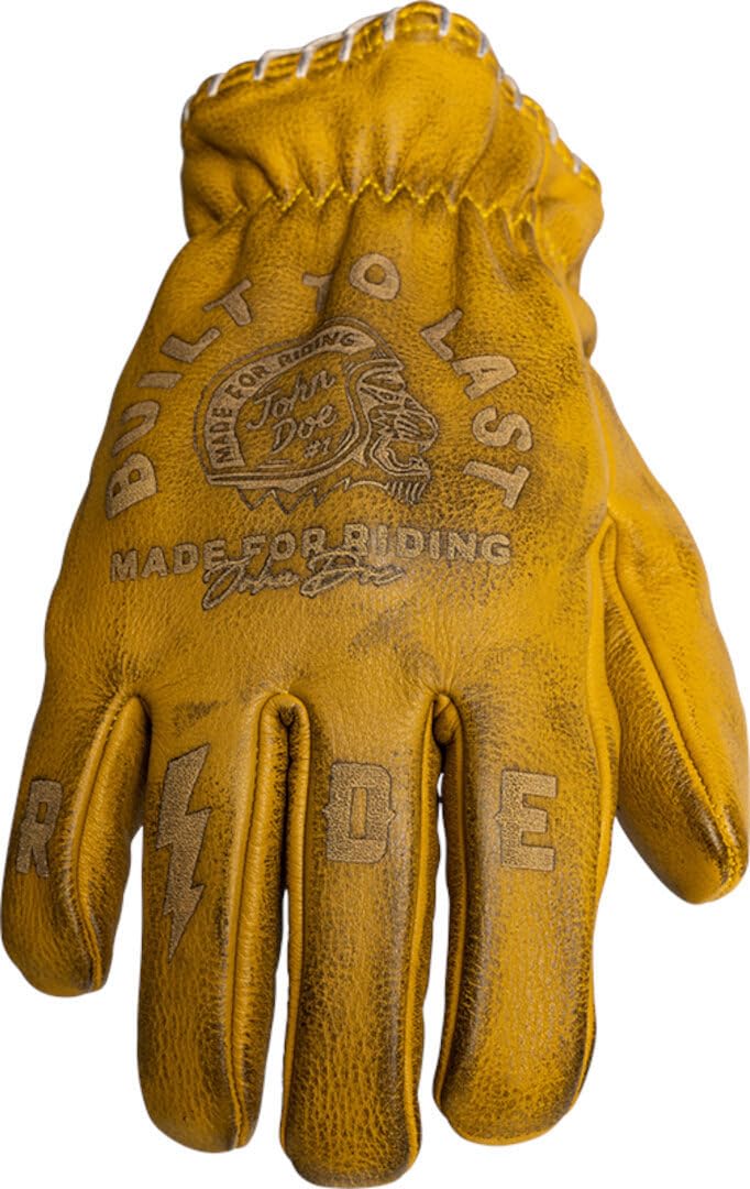 John Doe - Guanti da moto Coyote giallo/grigio M | Compatibile con touch screen