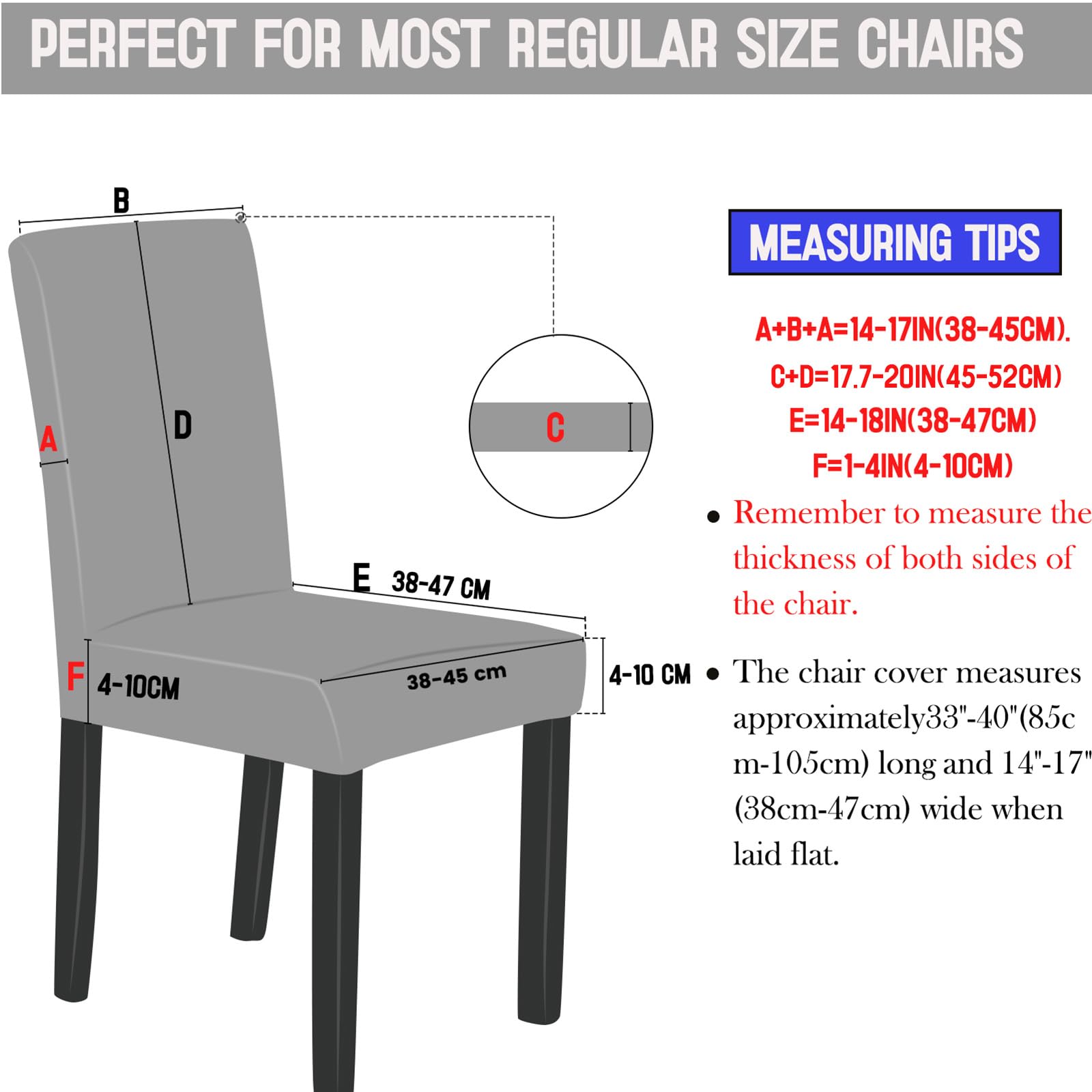 Qubjus Funda protectora para silla de comedor, de piel sintética sólida, impermeable, resistente al aceite, elástica, para mesa de comedor (blanco, 4 unidades)
