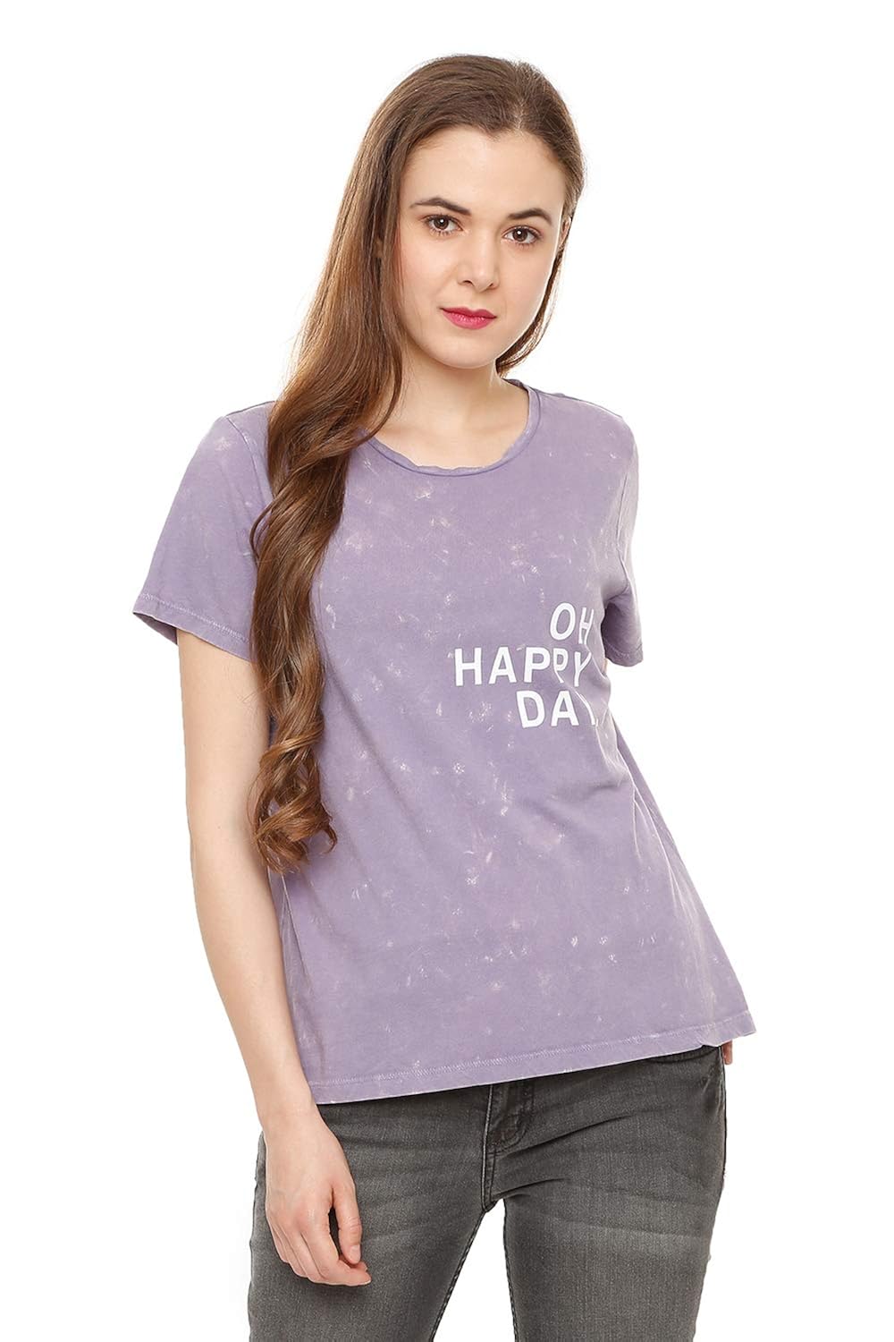 Buy People Women's Regular fit TShirt (P2D110319043900_Lavender XS) at