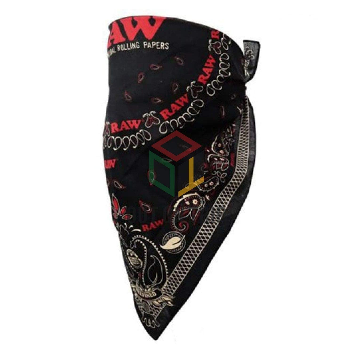 OutonTrip RAW Black Bandana - 50cm by 50cm