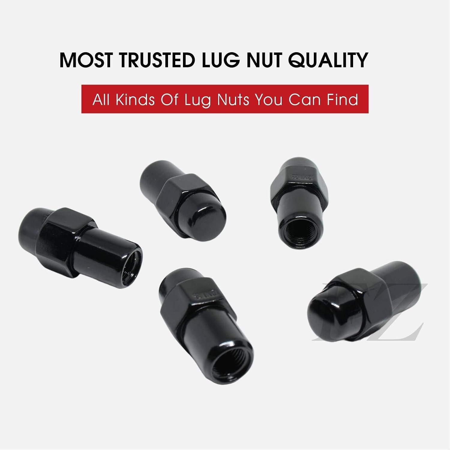 Cragar Standard Mag Lug Nut 1/2"-20 Black with Chrome Center Washer Set of 20 Pcs image 4