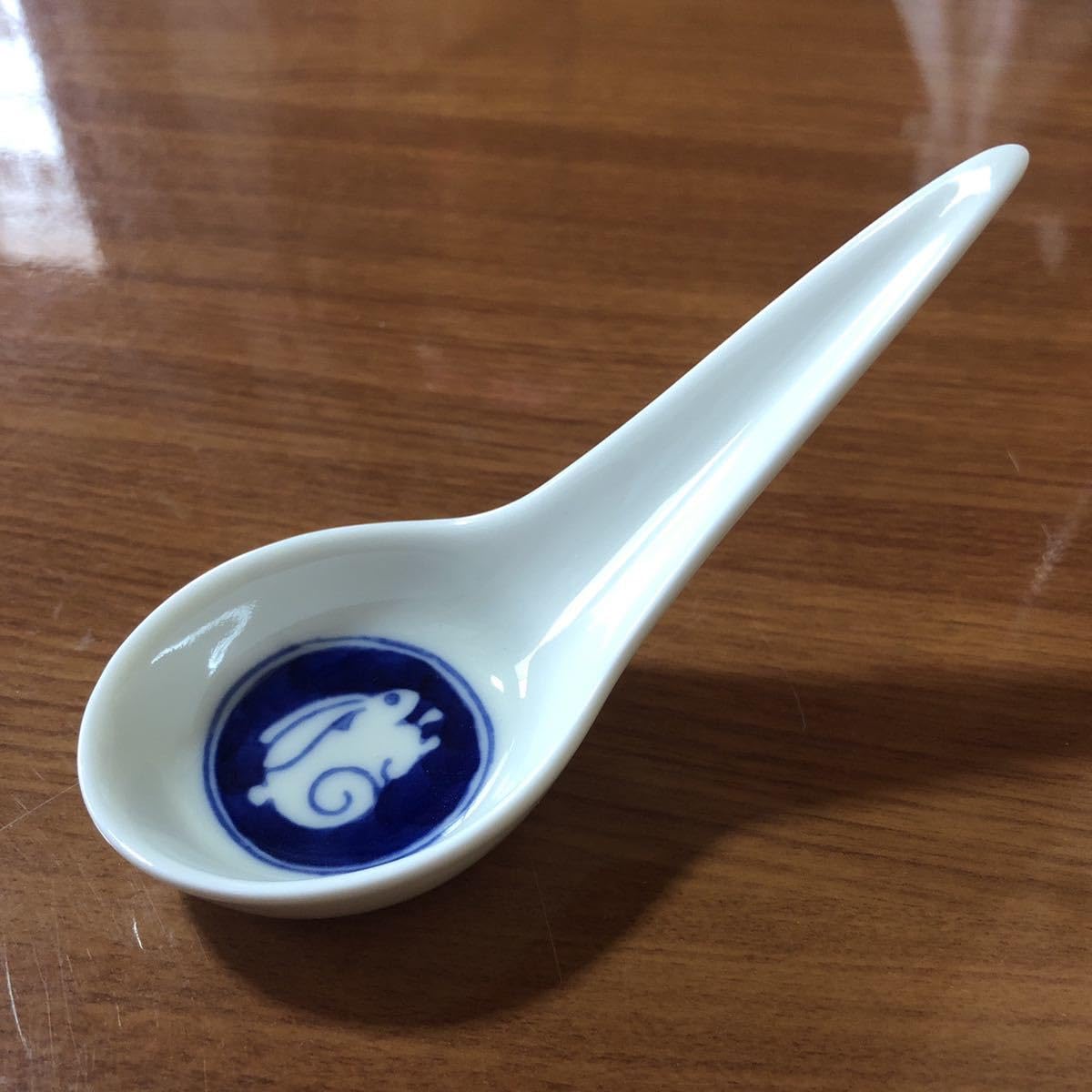 Amazon.co.jp: 深川製磁 うさぎ れんげ レンゲ スプーン 月見