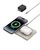 Belkin 2-in-1 Wireless Charging Pad with MagSafe 15W, Fast Charging iPhone Charger - Wireless Charging Station for iPhone 17, 16, 15, and 14 Series, AirPods, and Other MagSafe Enabled Devices - Black